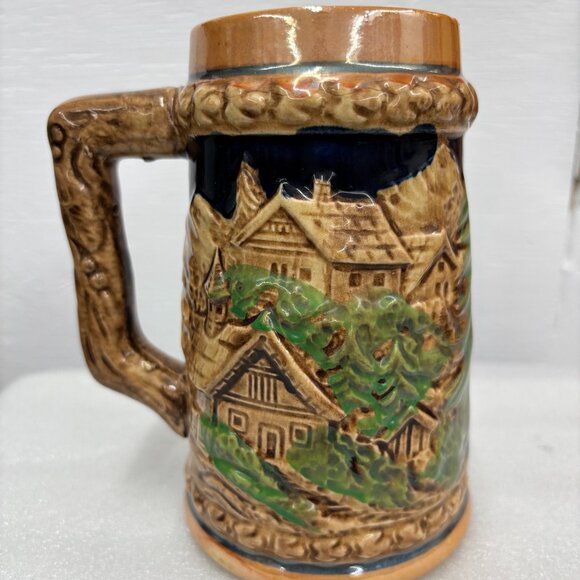 1950s Gift Craft Japan Drinking Bavarian Friends Porcelain Stein Vintage - Picture 2 of 9